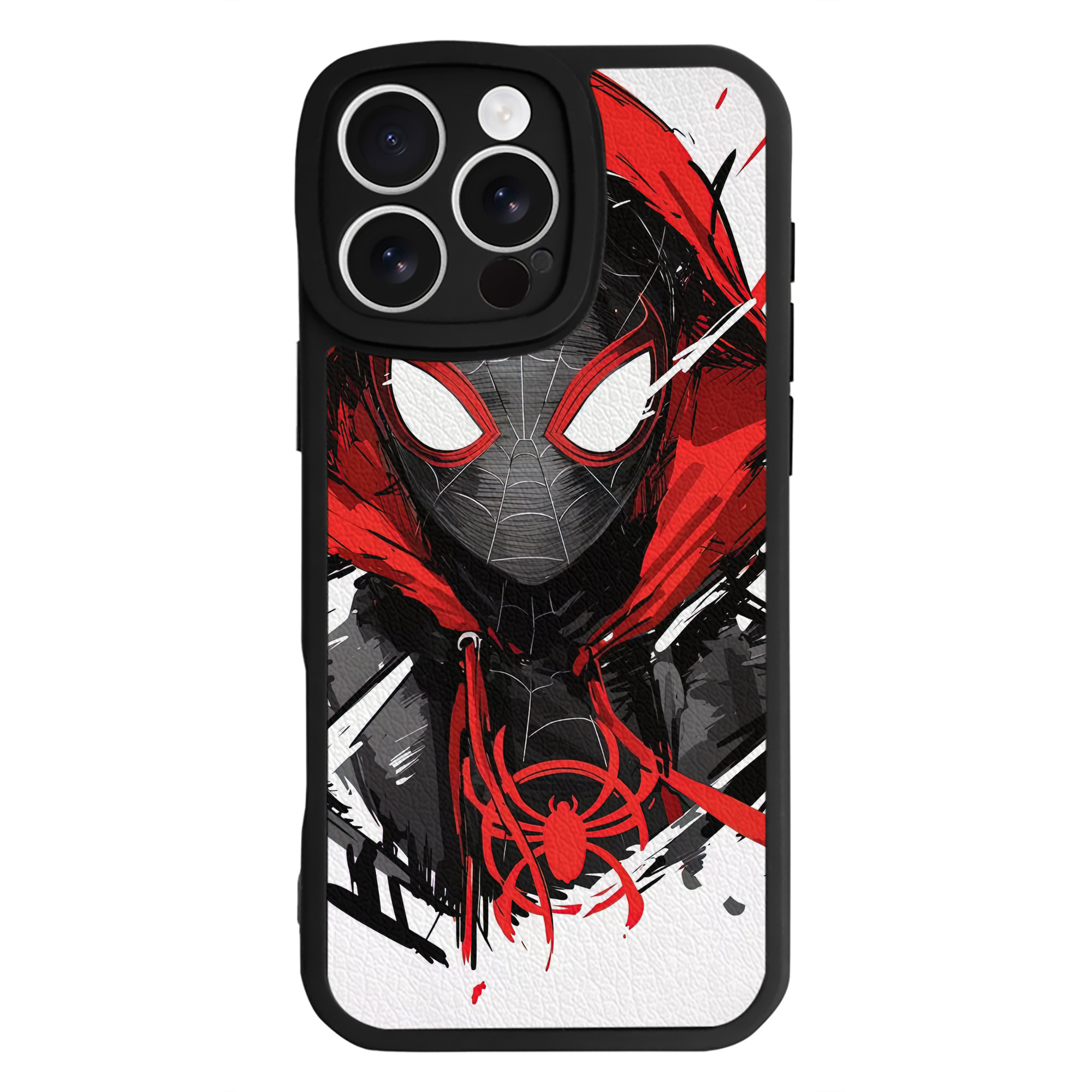 （画像用） Spider Man スパイダーマン 【iPhone 16シリーズ対応】シリコンスマホケース（レザー調） 材質：シリコン